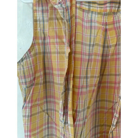 Women’s size Medium Yellow plaid vest - Picture 3 of 6